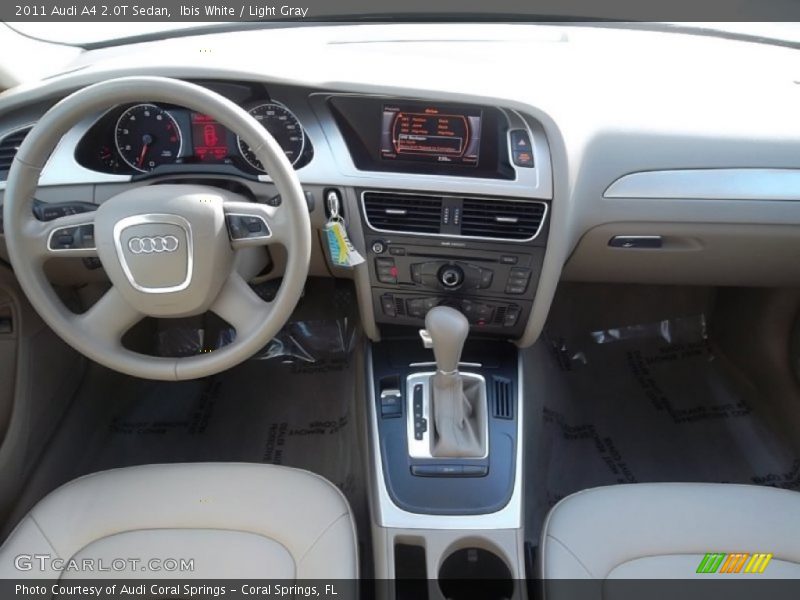 Ibis White / Light Gray 2011 Audi A4 2.0T Sedan