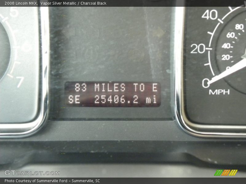 Vapor Silver Metallic / Charcoal Black 2008 Lincoln MKX