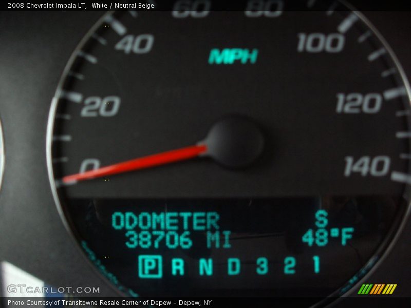 White / Neutral Beige 2008 Chevrolet Impala LT