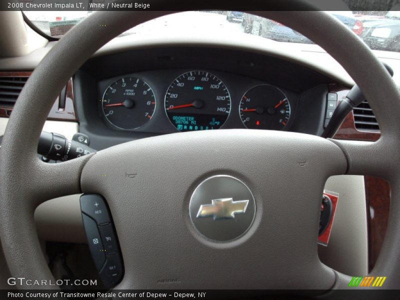 White / Neutral Beige 2008 Chevrolet Impala LT