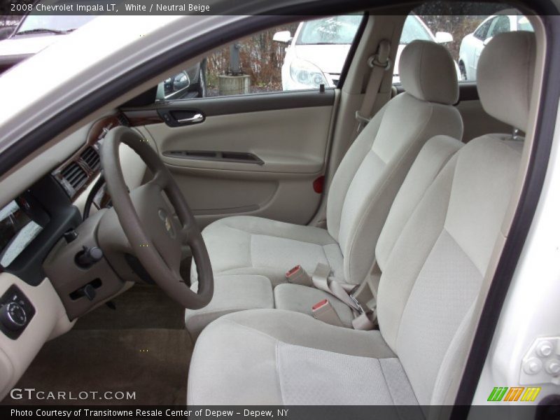 White / Neutral Beige 2008 Chevrolet Impala LT