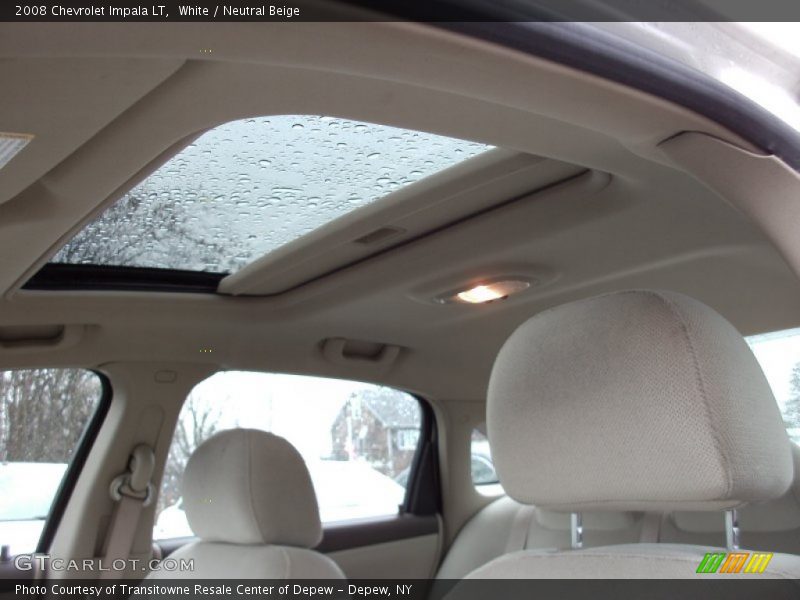 White / Neutral Beige 2008 Chevrolet Impala LT