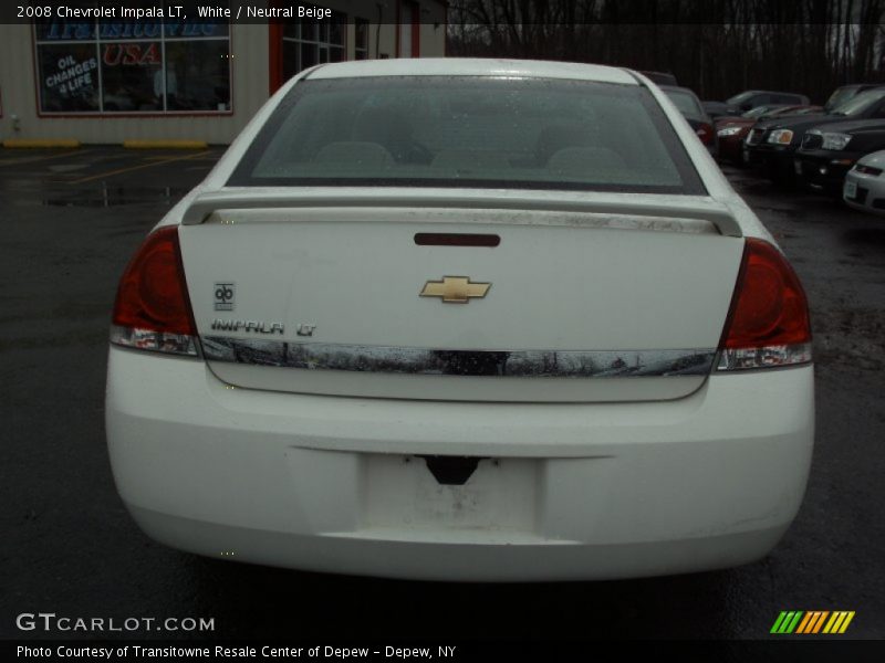 White / Neutral Beige 2008 Chevrolet Impala LT