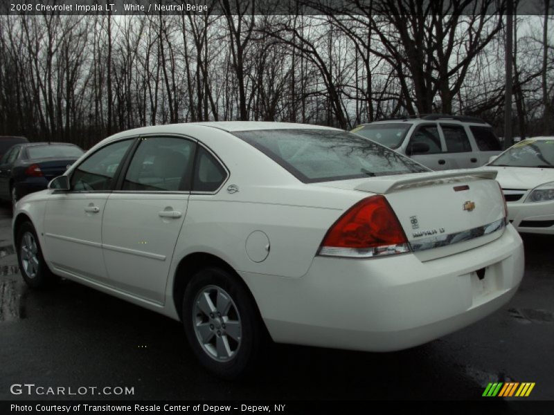 White / Neutral Beige 2008 Chevrolet Impala LT