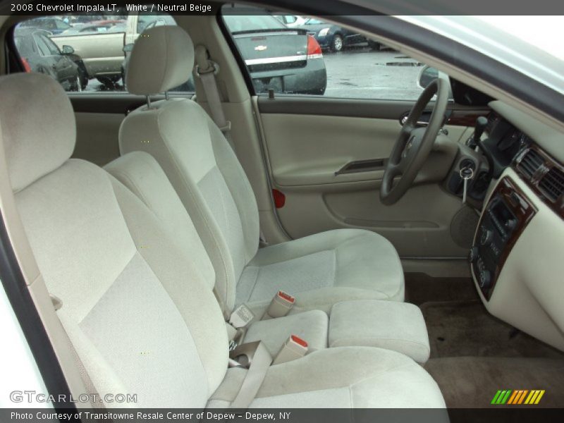 White / Neutral Beige 2008 Chevrolet Impala LT