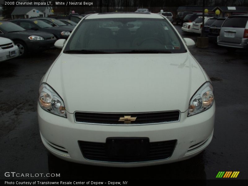 White / Neutral Beige 2008 Chevrolet Impala LT