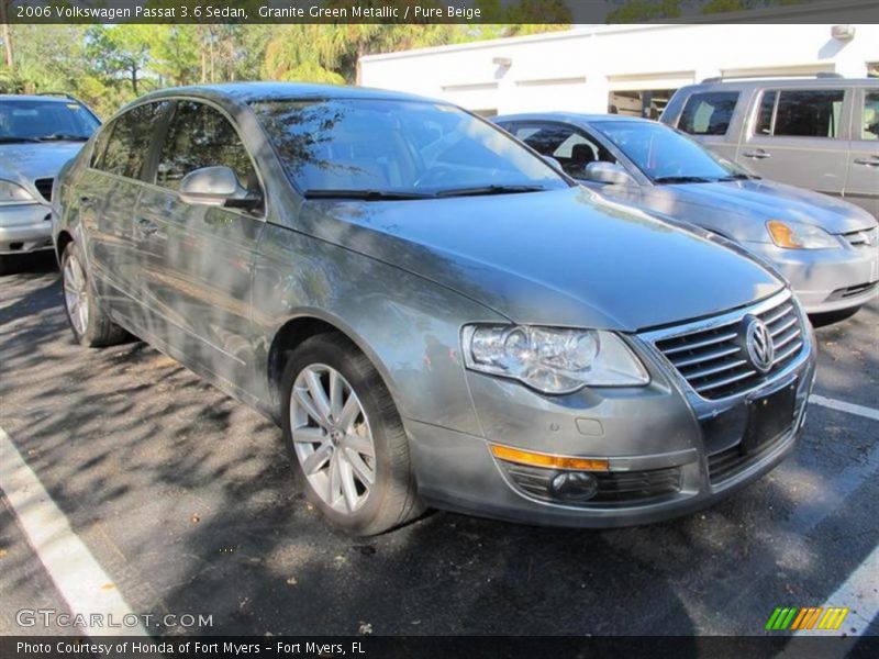 Granite Green Metallic / Pure Beige 2006 Volkswagen Passat 3.6 Sedan