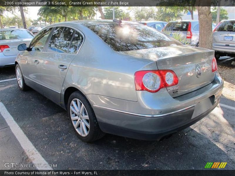 Granite Green Metallic / Pure Beige 2006 Volkswagen Passat 3.6 Sedan
