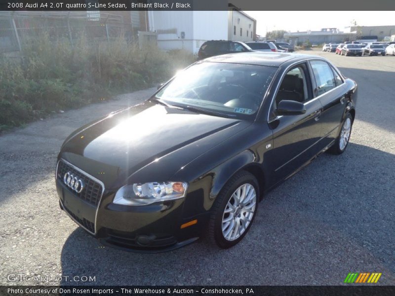 Brilliant Black / Black 2008 Audi A4 2.0T quattro S-Line Sedan