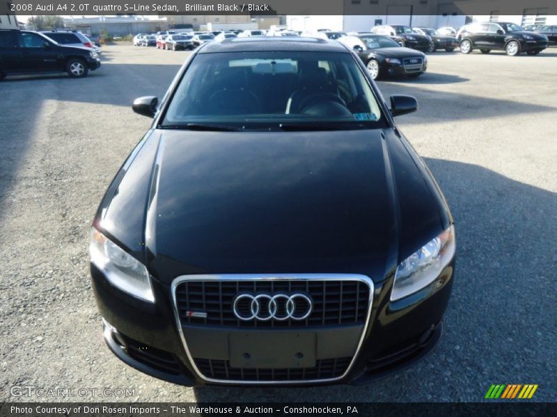 Brilliant Black / Black 2008 Audi A4 2.0T quattro S-Line Sedan