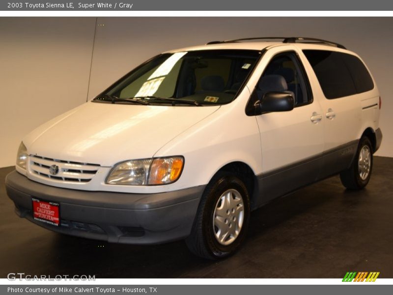 Super White / Gray 2003 Toyota Sienna LE