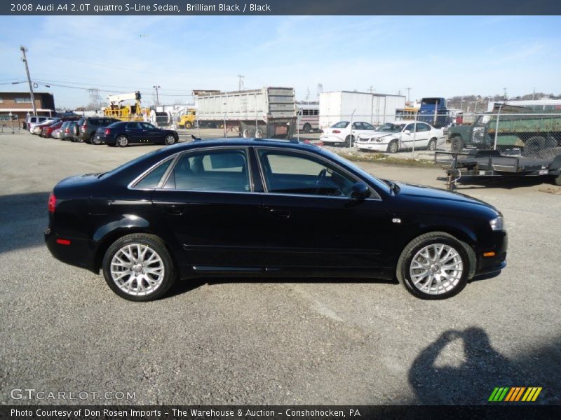 Brilliant Black / Black 2008 Audi A4 2.0T quattro S-Line Sedan