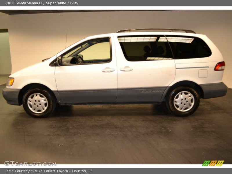Super White / Gray 2003 Toyota Sienna LE