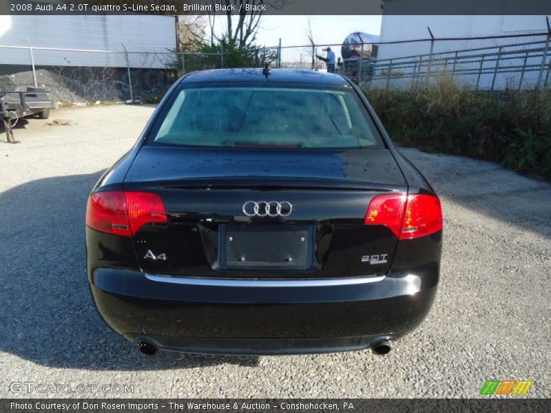 Brilliant Black / Black 2008 Audi A4 2.0T quattro S-Line Sedan
