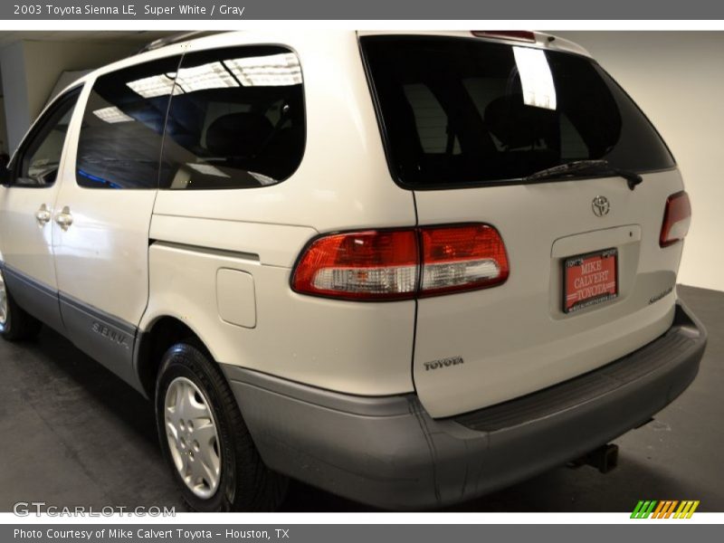 Super White / Gray 2003 Toyota Sienna LE