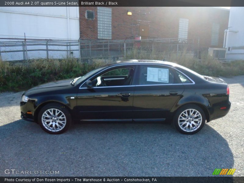 Brilliant Black / Black 2008 Audi A4 2.0T quattro S-Line Sedan