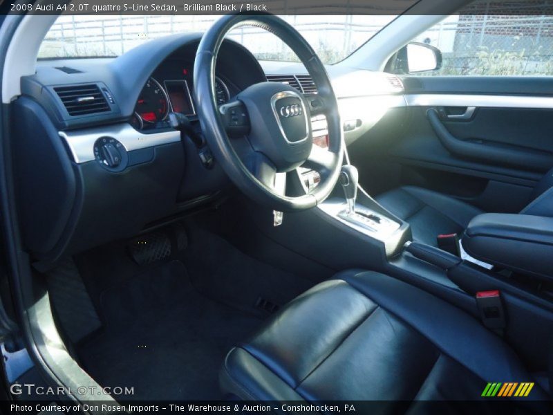 Brilliant Black / Black 2008 Audi A4 2.0T quattro S-Line Sedan