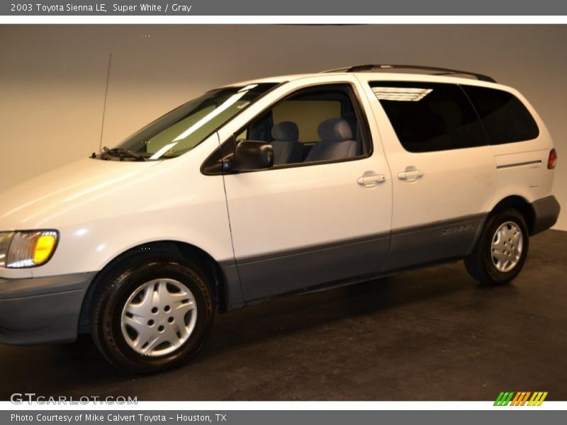 Super White / Gray 2003 Toyota Sienna LE