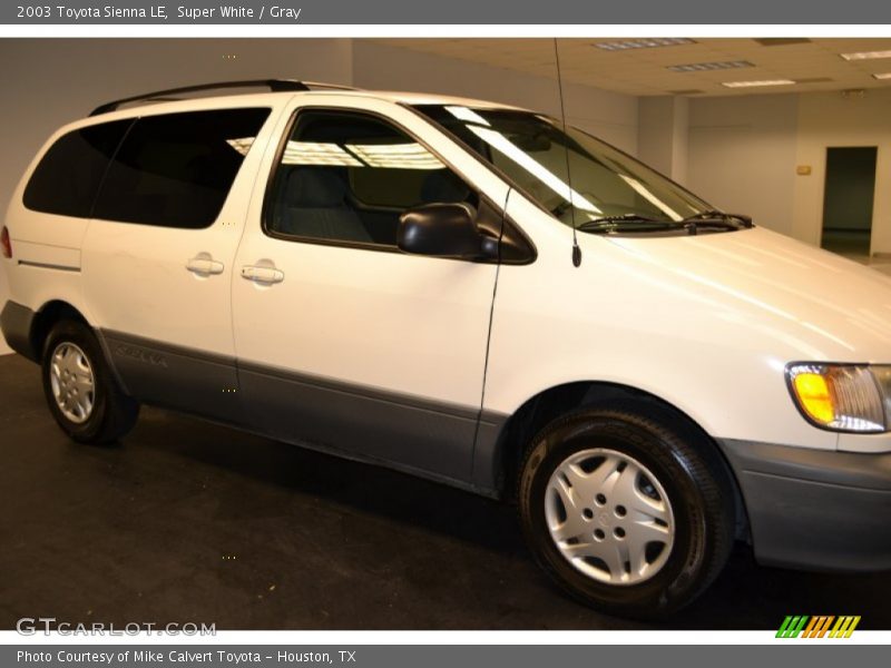 Super White / Gray 2003 Toyota Sienna LE
