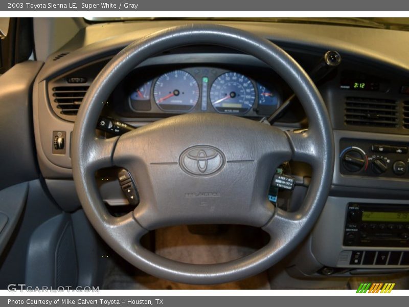 Super White / Gray 2003 Toyota Sienna LE