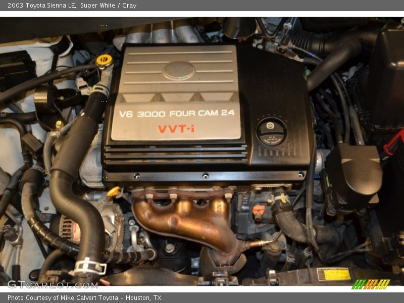 Super White / Gray 2003 Toyota Sienna LE