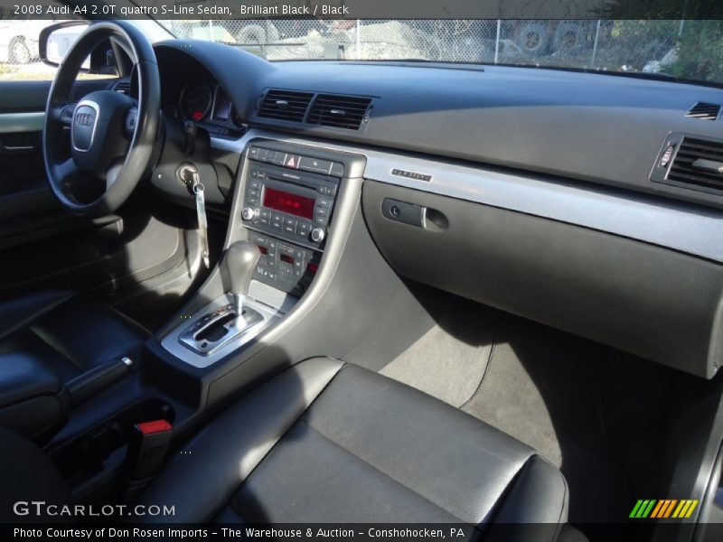 Brilliant Black / Black 2008 Audi A4 2.0T quattro S-Line Sedan