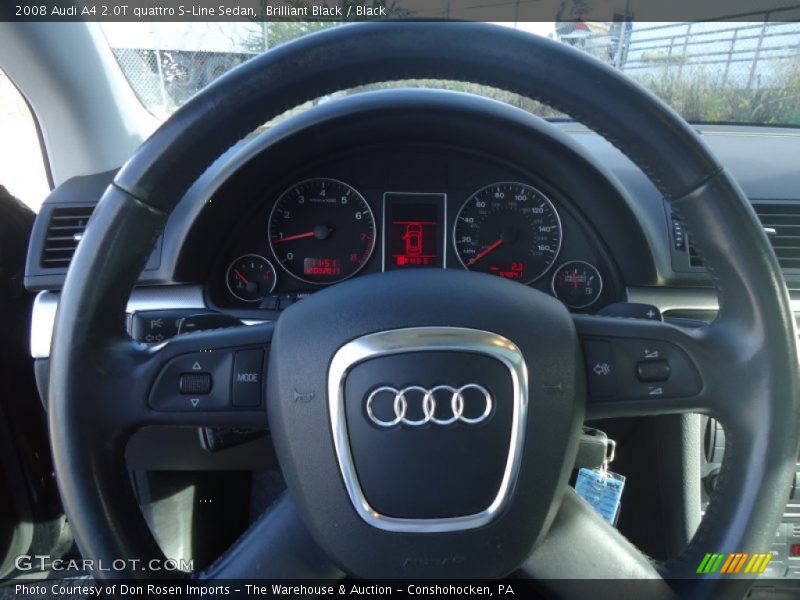 Brilliant Black / Black 2008 Audi A4 2.0T quattro S-Line Sedan