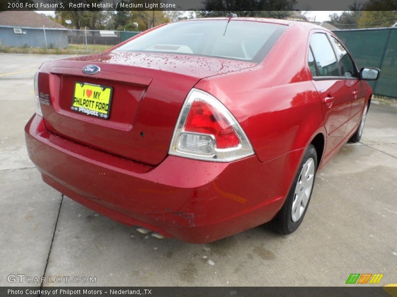 Redfire Metallic / Medium Light Stone 2008 Ford Fusion S