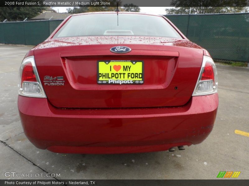 Redfire Metallic / Medium Light Stone 2008 Ford Fusion S