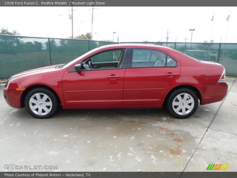 Redfire Metallic / Medium Light Stone 2008 Ford Fusion S
