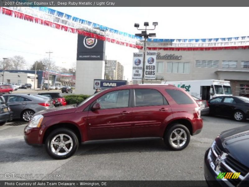 Deep Ruby Metallic / Light Gray 2007 Chevrolet Equinox LT