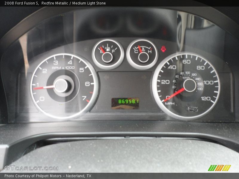 Redfire Metallic / Medium Light Stone 2008 Ford Fusion S