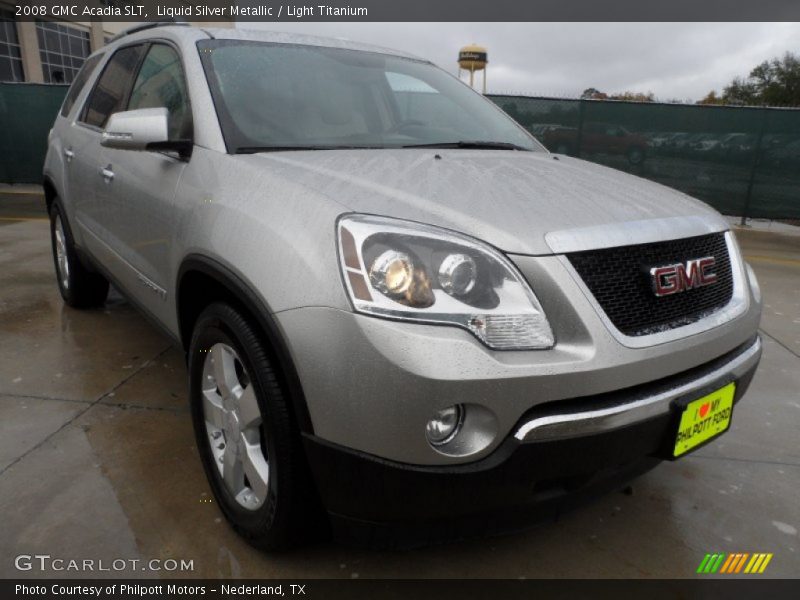 Liquid Silver Metallic / Light Titanium 2008 GMC Acadia SLT