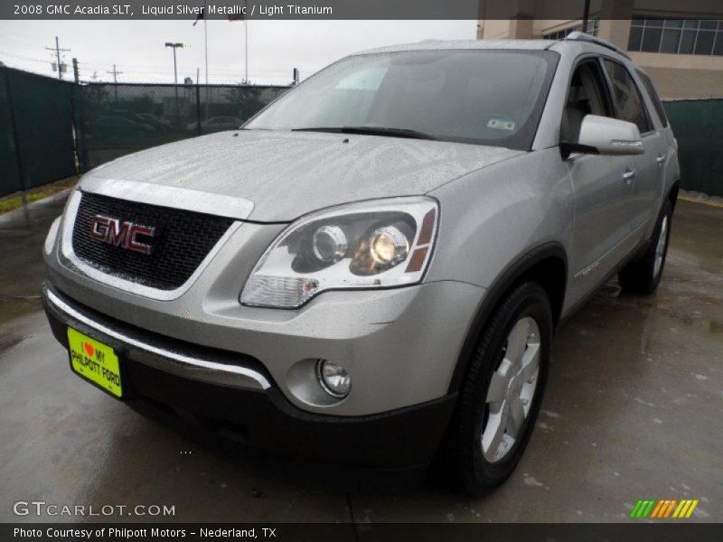 Liquid Silver Metallic / Light Titanium 2008 GMC Acadia SLT