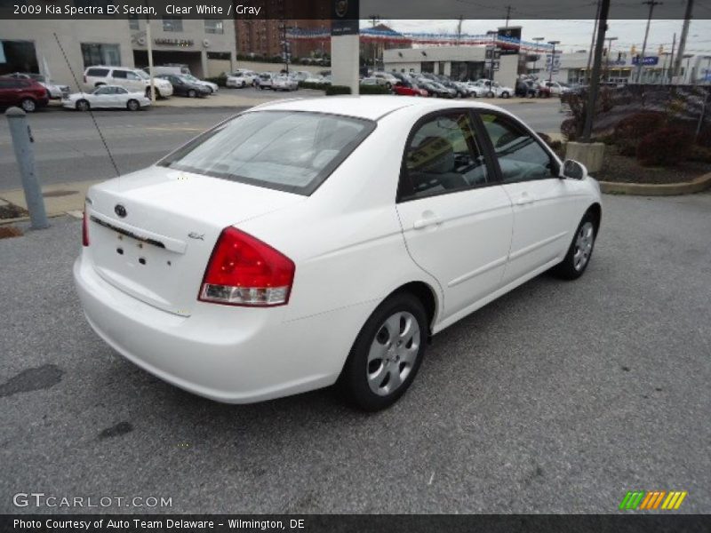 Clear White / Gray 2009 Kia Spectra EX Sedan