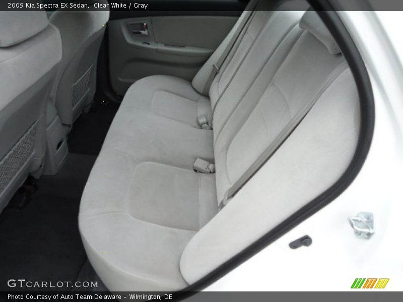 Clear White / Gray 2009 Kia Spectra EX Sedan