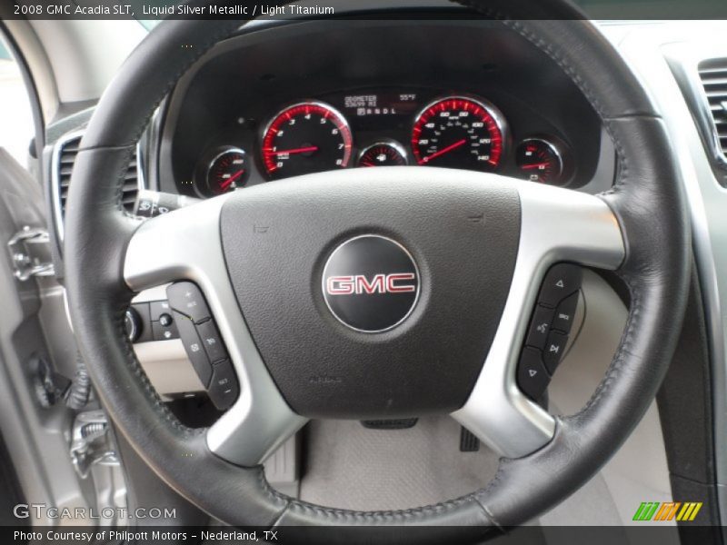 Liquid Silver Metallic / Light Titanium 2008 GMC Acadia SLT