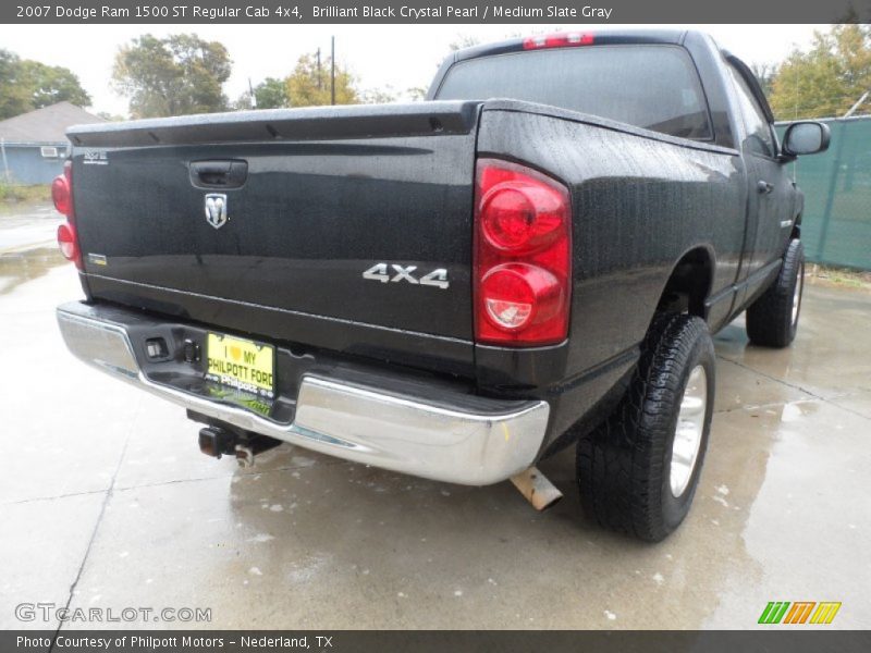 Brilliant Black Crystal Pearl / Medium Slate Gray 2007 Dodge Ram 1500 ST Regular Cab 4x4