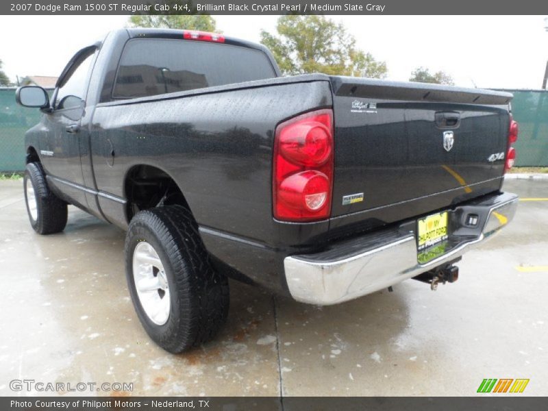 Brilliant Black Crystal Pearl / Medium Slate Gray 2007 Dodge Ram 1500 ST Regular Cab 4x4