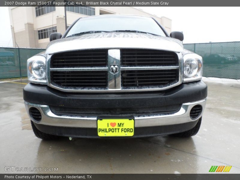 Brilliant Black Crystal Pearl / Medium Slate Gray 2007 Dodge Ram 1500 ST Regular Cab 4x4