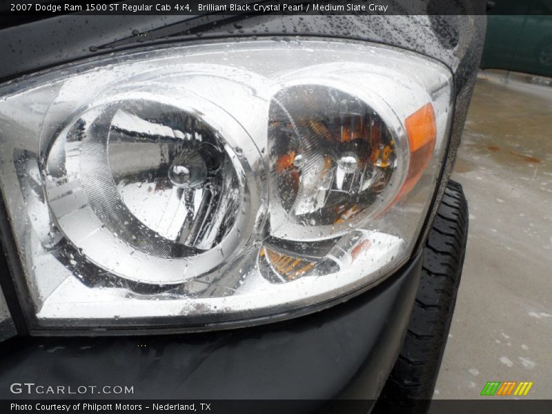 Brilliant Black Crystal Pearl / Medium Slate Gray 2007 Dodge Ram 1500 ST Regular Cab 4x4
