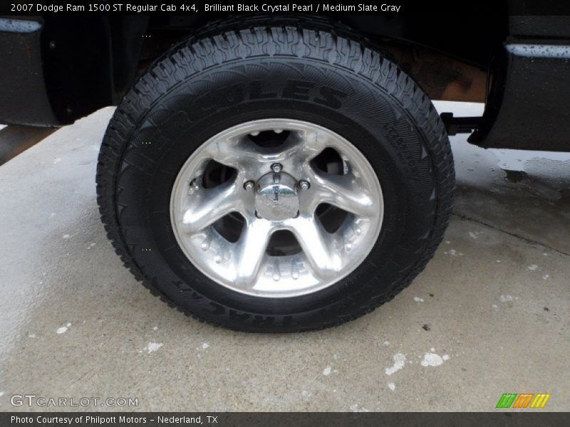 Brilliant Black Crystal Pearl / Medium Slate Gray 2007 Dodge Ram 1500 ST Regular Cab 4x4