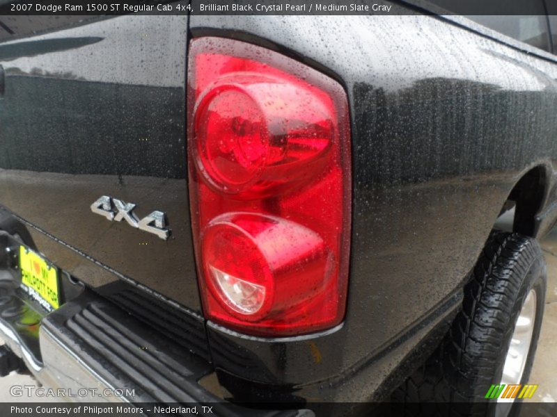 Brilliant Black Crystal Pearl / Medium Slate Gray 2007 Dodge Ram 1500 ST Regular Cab 4x4