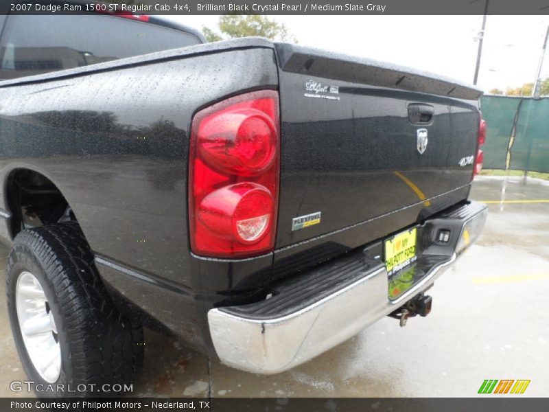 Brilliant Black Crystal Pearl / Medium Slate Gray 2007 Dodge Ram 1500 ST Regular Cab 4x4