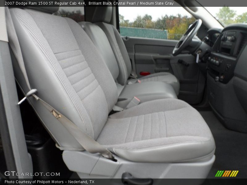 Brilliant Black Crystal Pearl / Medium Slate Gray 2007 Dodge Ram 1500 ST Regular Cab 4x4