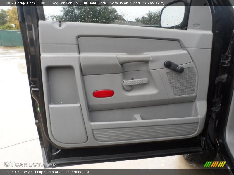 Brilliant Black Crystal Pearl / Medium Slate Gray 2007 Dodge Ram 1500 ST Regular Cab 4x4