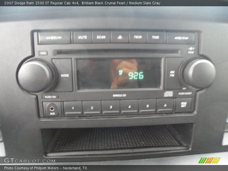 Brilliant Black Crystal Pearl / Medium Slate Gray 2007 Dodge Ram 1500 ST Regular Cab 4x4