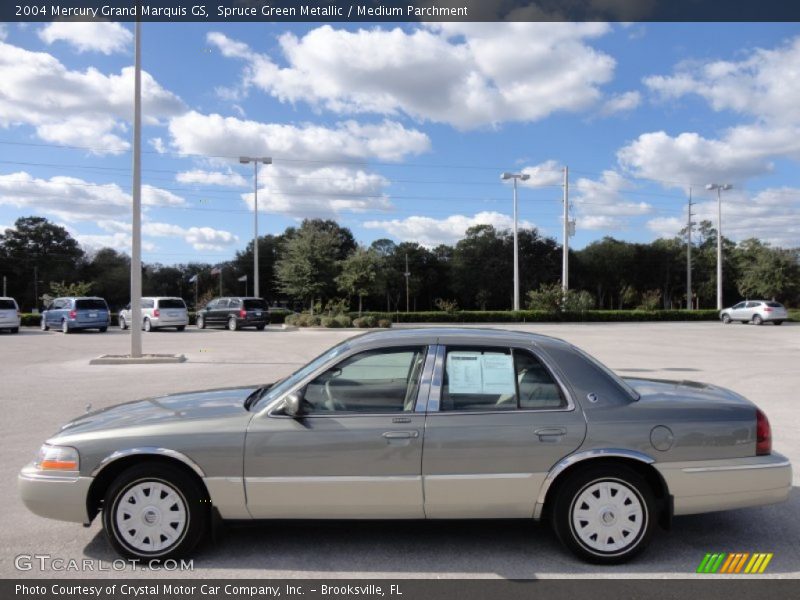 Spruce Green Metallic / Medium Parchment 2004 Mercury Grand Marquis GS