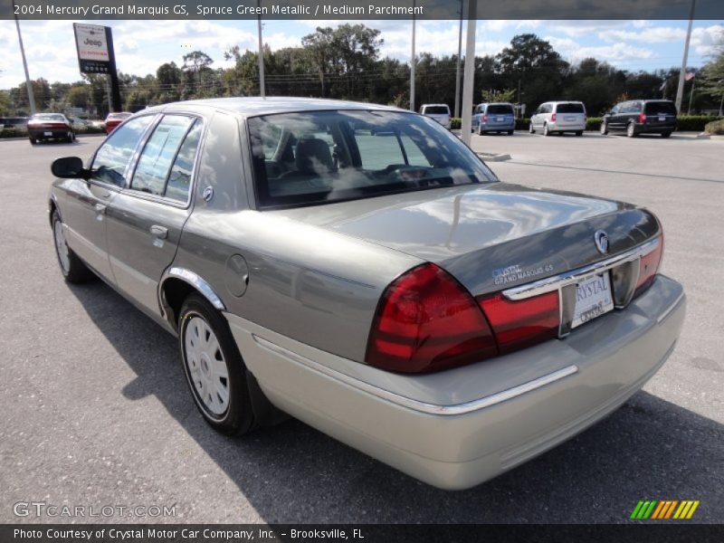 Spruce Green Metallic / Medium Parchment 2004 Mercury Grand Marquis GS