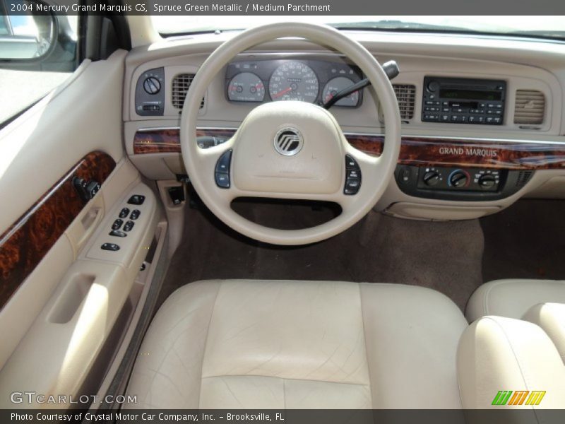 Spruce Green Metallic / Medium Parchment 2004 Mercury Grand Marquis GS